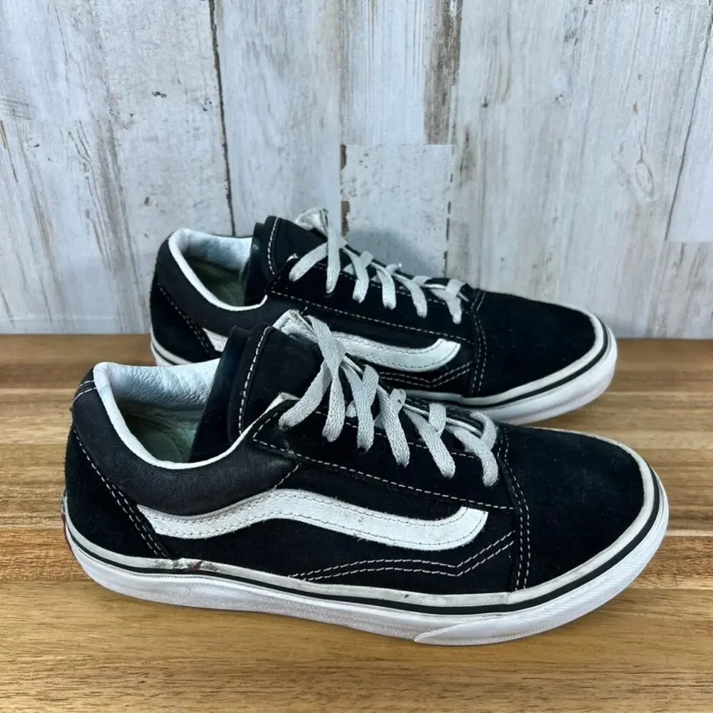 Vans Old‎ Skool Suede Black Low Top Shoes Unisex Kids Size 3.0